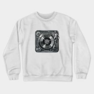 Turntable (Gray Colorway) Analog / Music Crewneck Sweatshirt